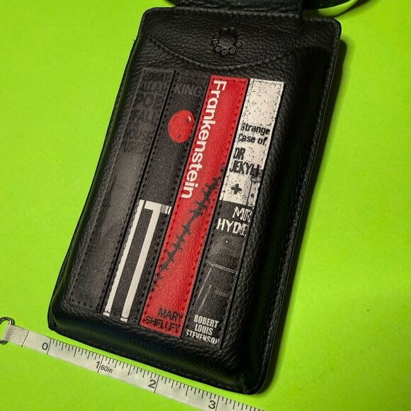 Unique Horror Bookworm Leather Phone Bag – Yoshi – Frankenstein, IT, Poe - Picture 8 of 12